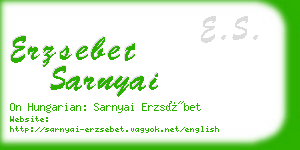 erzsebet sarnyai business card